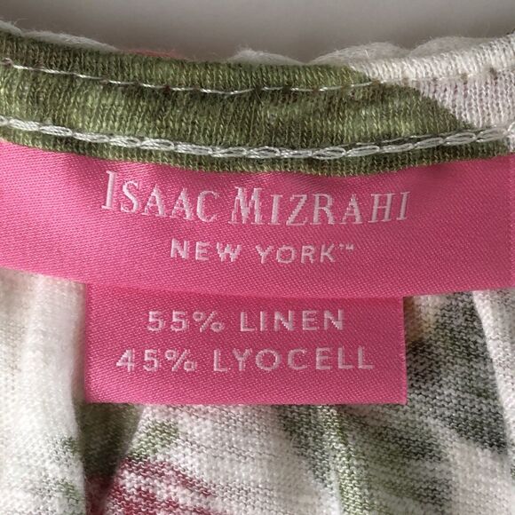 isaac mizrahi Women’s Linen Blend Lemon Cherry Strawberry Print Tank Medium NWT - Picture 4 of 14